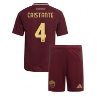 Dres AS Roma Bryan Cristante #4 Domáci pre deti 2024-25 Krátky Rukáv (+ trenírky)